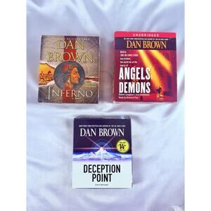 Dan Brown Audiobooks on CD's Lot 4 Inferno, Angels And Demons, Deception Point